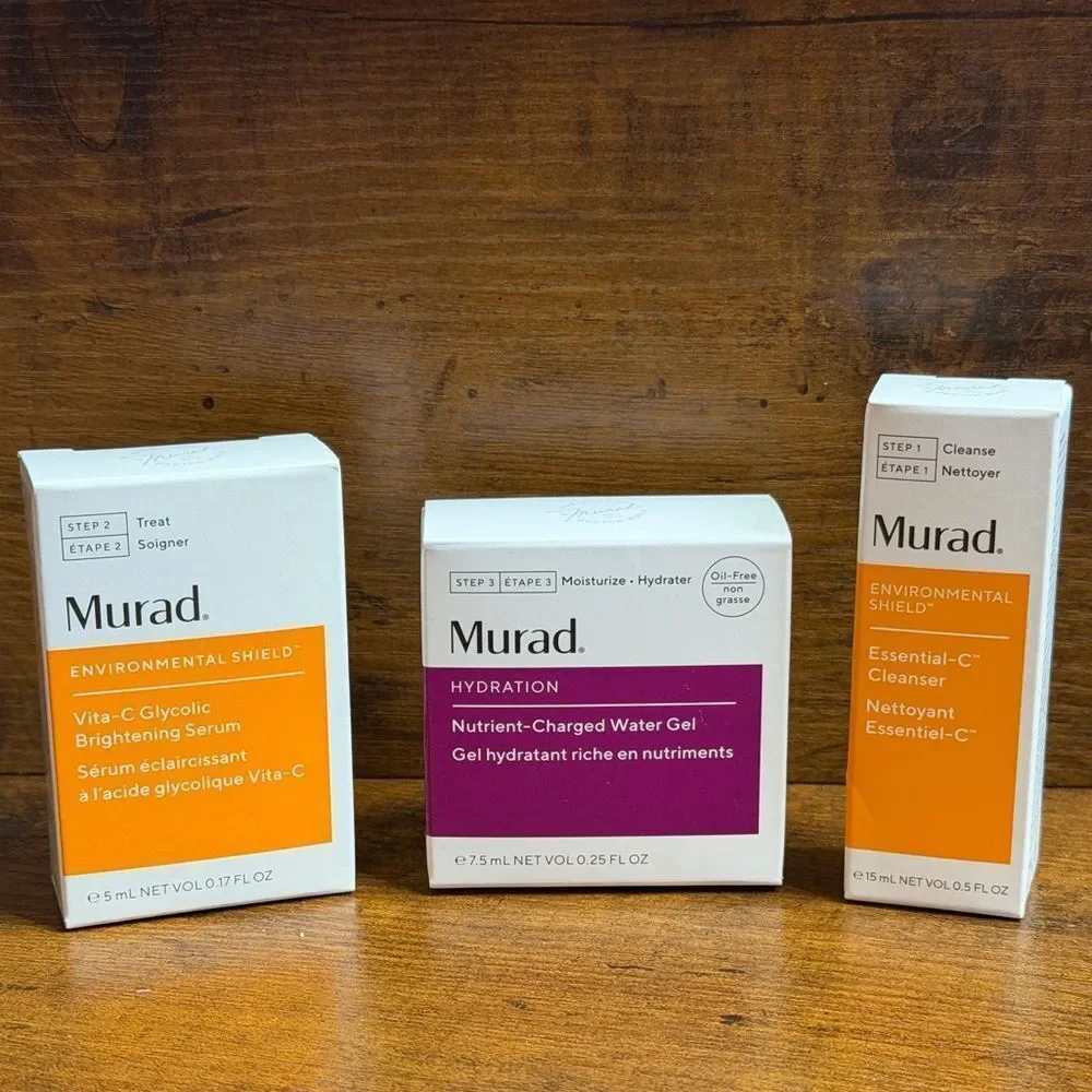 Murad Hydration and Brightening Serum Set - Orange, Pink, White